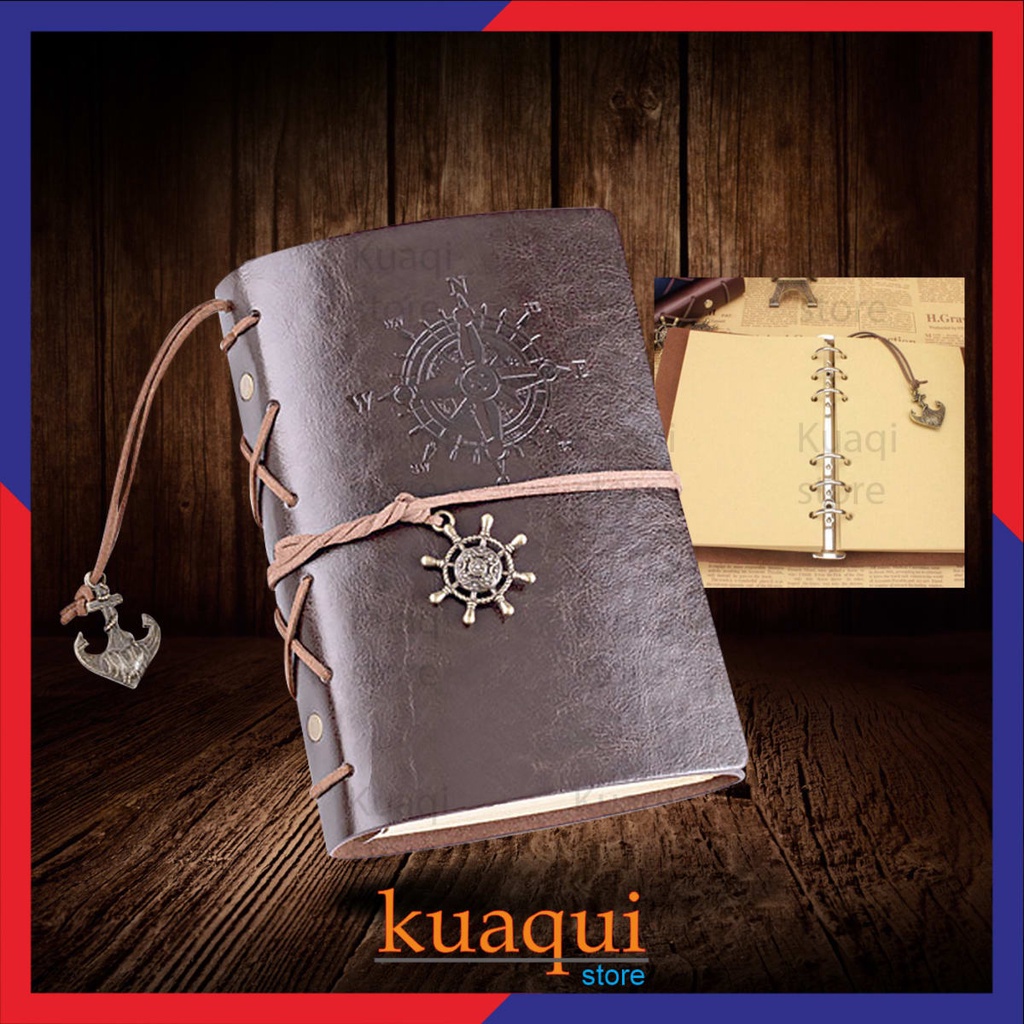 

Buku Catatan Harian Binder Kuliah Kulit Retro Pirate Daily Notebook 8005