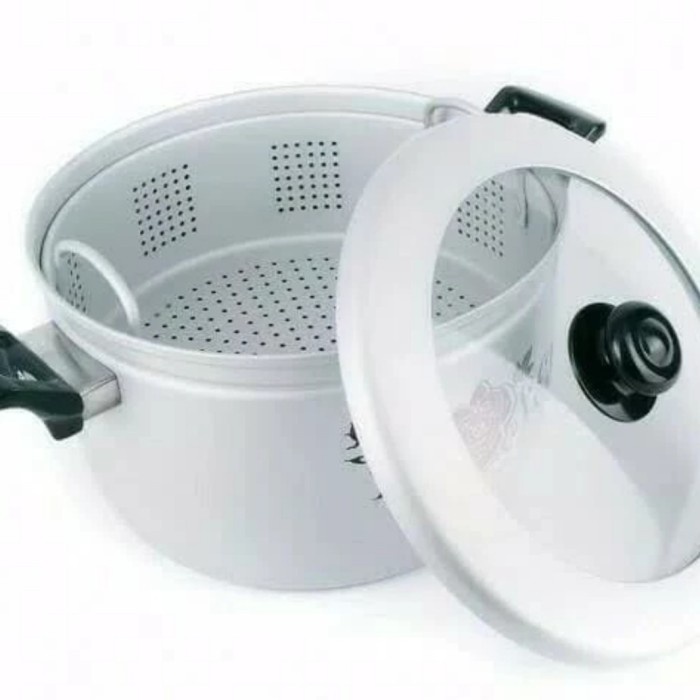 Terbaru Maspion Pancaguna 24 Cm / Steamer / Dandang / Panci Kukus Tutup Kaca Promo Terlaris