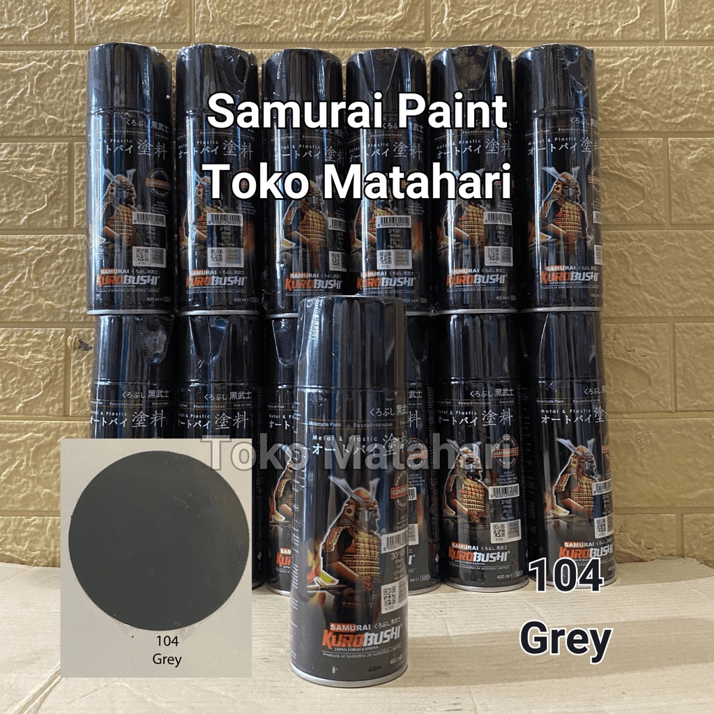 Samurai 104 Grey Abu-abu Cat Semprot Samurai Kurobushi