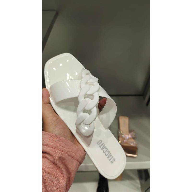 Sandal Staccato Jelly Flat - White