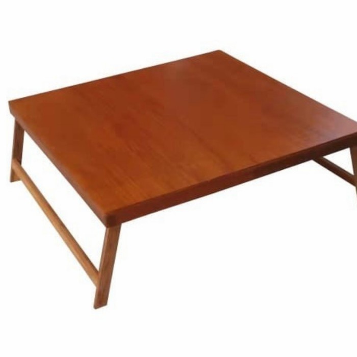 Promo Meja Kayu Lipat Laptop 60X60 Tinggi 30 Cm Kotak Pendek Belajar Murah