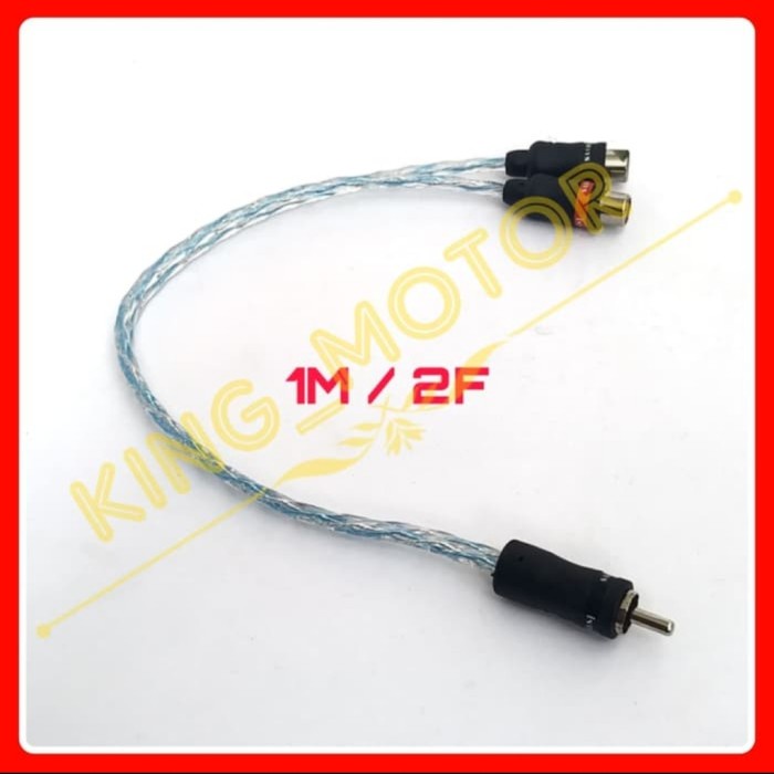 kode07 Kabel RCA Cabang 2 In 1 (1F/2M dan 1M/2F) Intersys - 1M 2F
