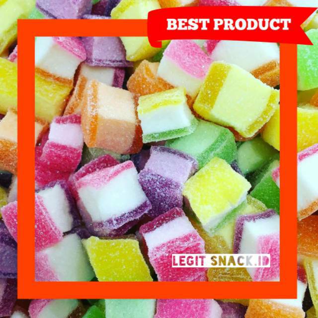 

Permen Jelly Buah Thailand / Permen Jeli Kiloan / Jely Kubus Kotak 500 Gram