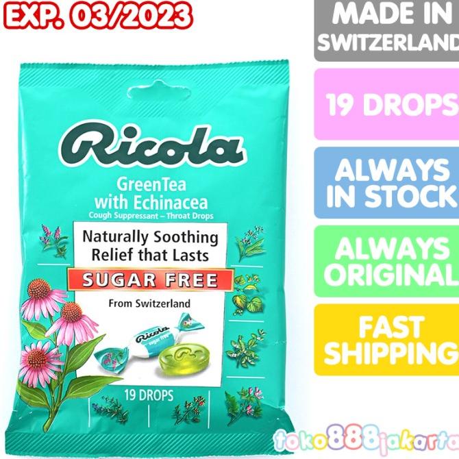 

Ricola Green Tea With Echinacea Sugar Free Made In Switzerland 19 Drop Best Quality