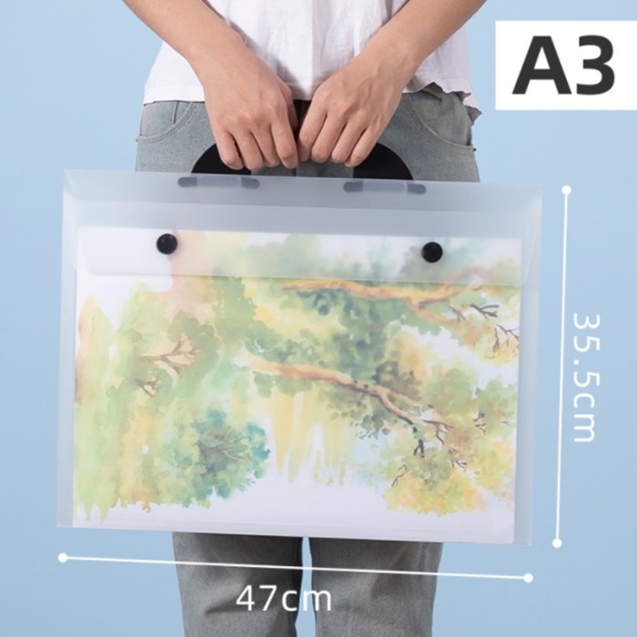 Promo Promo  A3 Portabel Album File Folder Poster 8K Bekerja Tas File