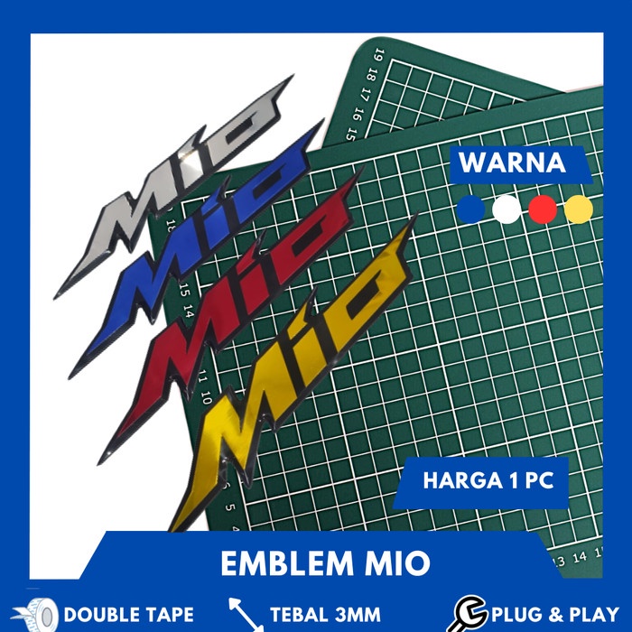 Ternampoll Emblem Mio Logo Mio Timbul 3D Emblem Yamaha Mio 151 Dan Yamaha Mio 125