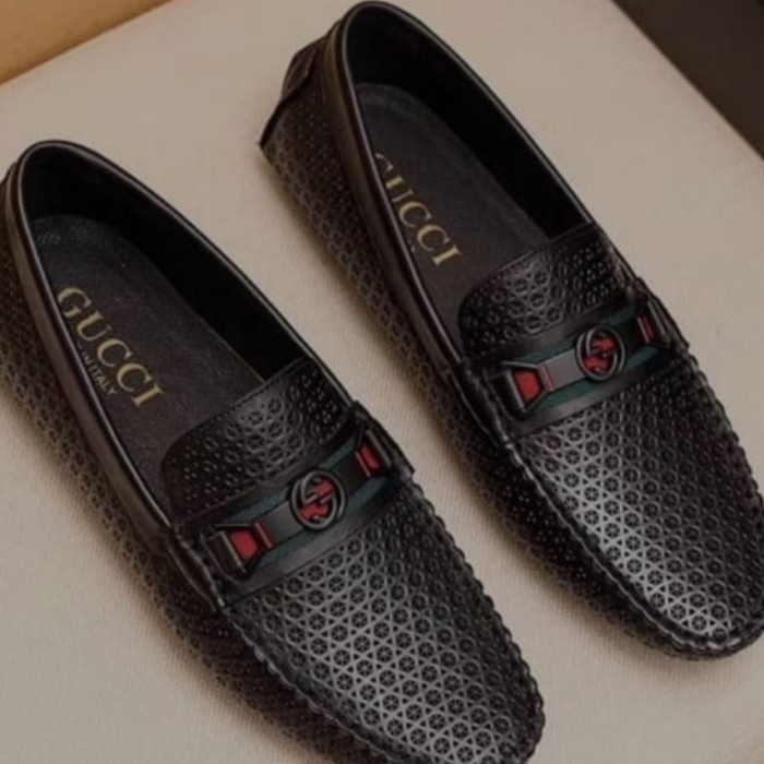 Promo Loafers Pria Hitam Branded / Sepatu Loafers Kulit Import