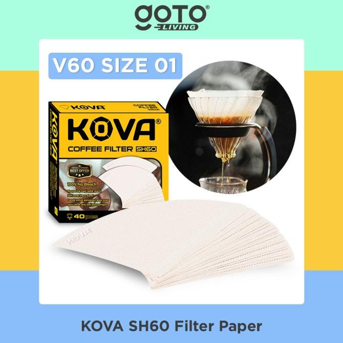 

Kova Coffee Filter Paper V60 Size 01 Saringan Kertas Kopi