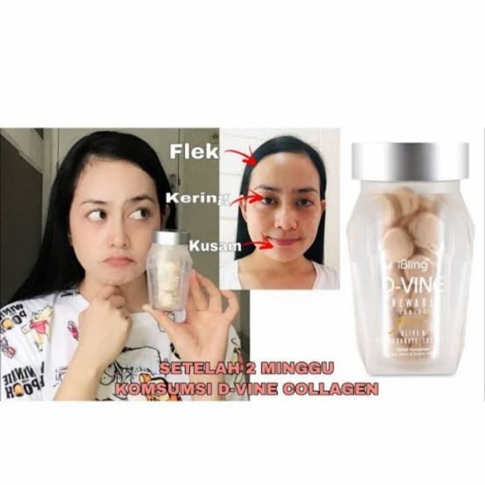Divine Collagen Pemutih Ecer 40 Butir, Dvine Original, D-Vine, D Vine