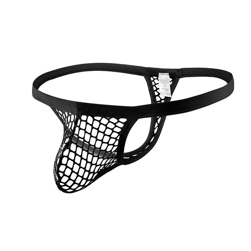 CLEVER-MENMODE Sexy Underwear Hot Transparent Men Mesh Thongs Panties G String T-back Jockstrap Erot