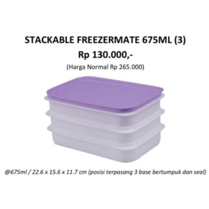 Promo Tupperware Stackable Freezermate (3) Toples Freezer Tupperware [A02]