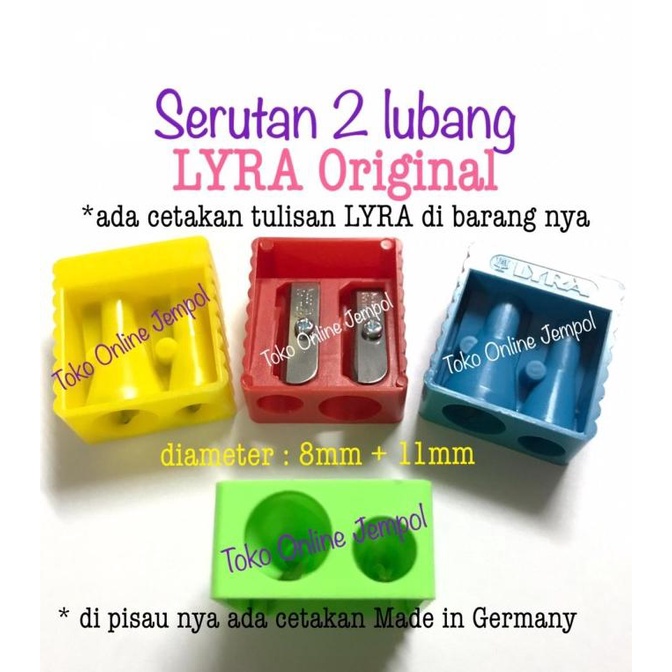 

Serutan 2 lubang LYRA Rautan Kerikan pensil pencil sharpener ATK1156LY