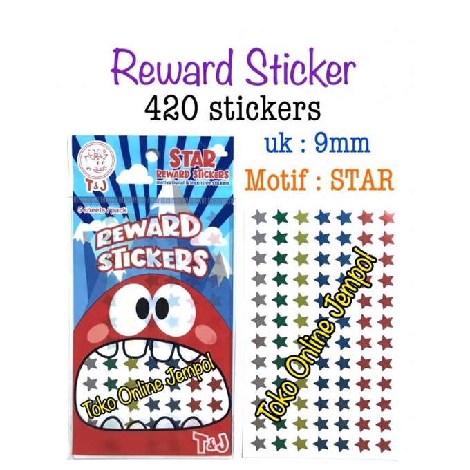

420pcs STAR Reward Sticker Tom n Jerry stiker label bintang ATK1128TJ