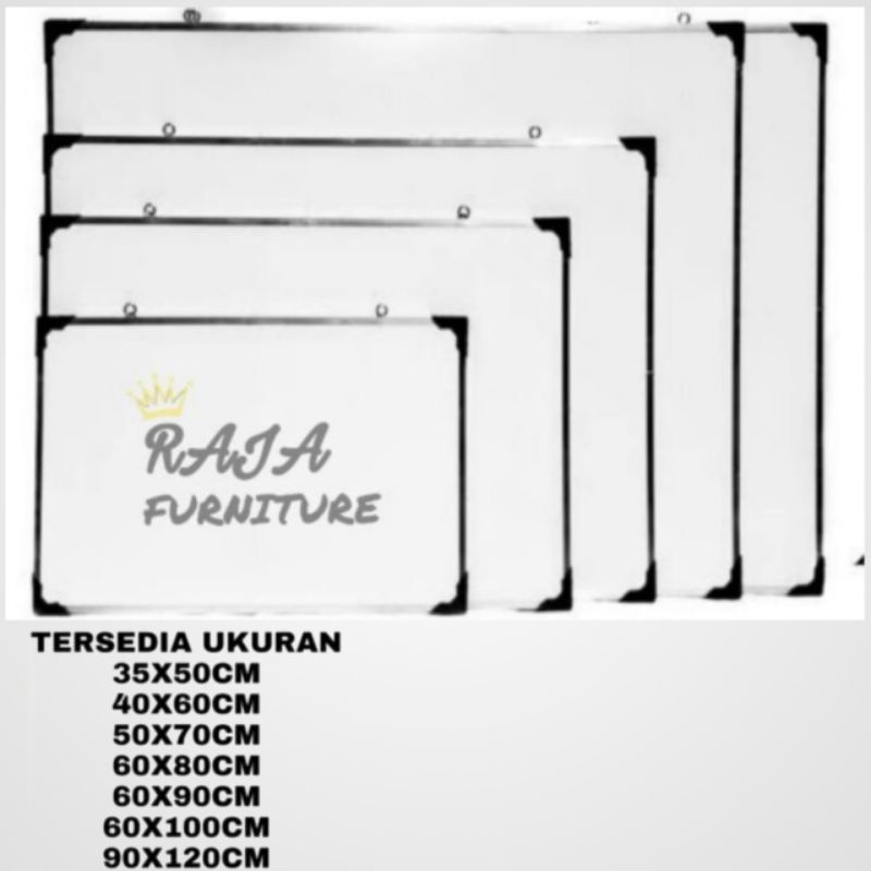 

Papan Tulis White Board 80X120 90X120 Cm Whiteboar 2 Sisi Kapur Dan Spidol