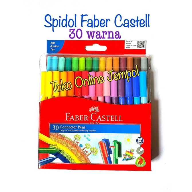 

ATK0238FC KARDUS 30 warna 155051 connector pen Faber Castell spidol