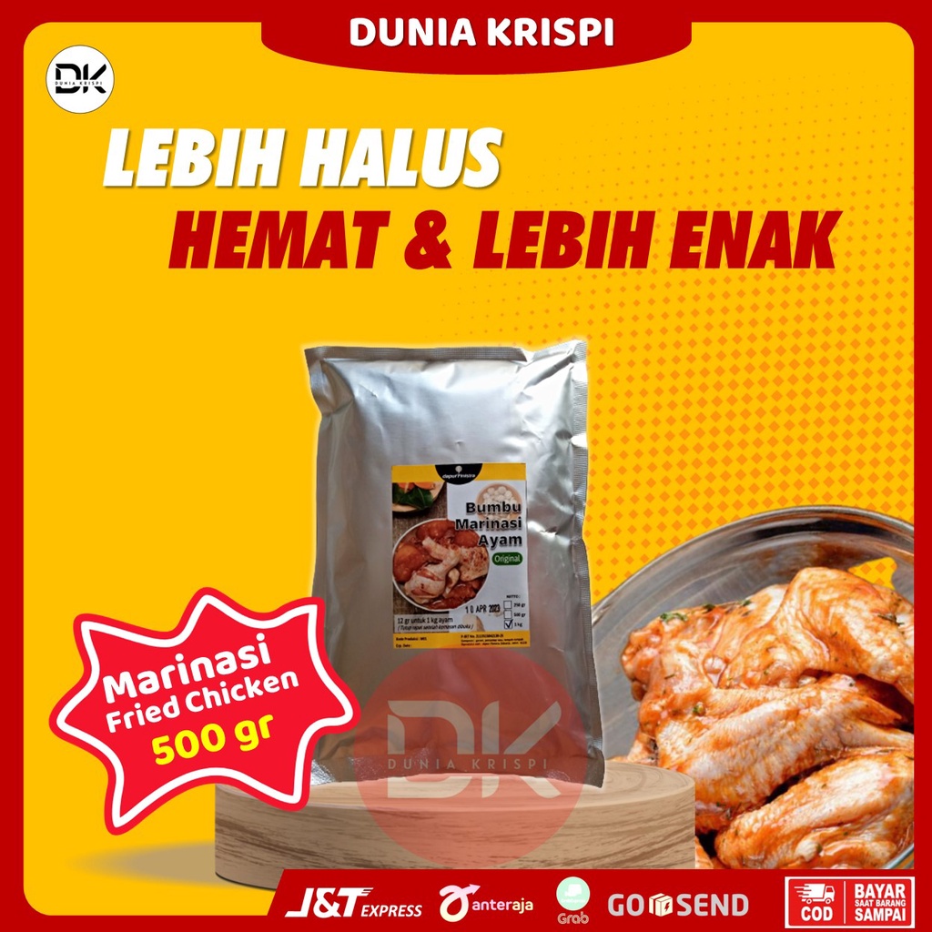 

Bumbu Marinasi Fried Chien Ayam Geprek 500Gr