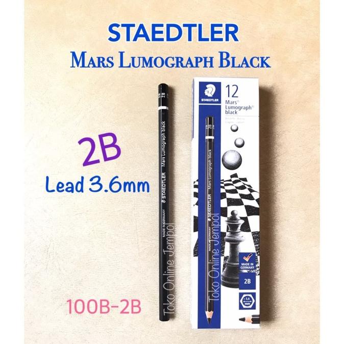 

ATK0700ST BLACK 2B Mars Lumograph 100B-2B 184882 Pensil Staedtler Sket