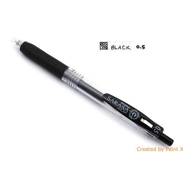 

ATK0272SR JJ15BK BLACK 0.5 Pen Zebra Sarasa Clip Gel Ink hitam pulpen