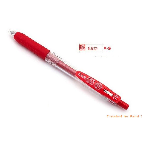 

ATK273SR JJ15R RED 0.5 Pen Zebra Sarasa Clip Gel Ink merah pulpen pena