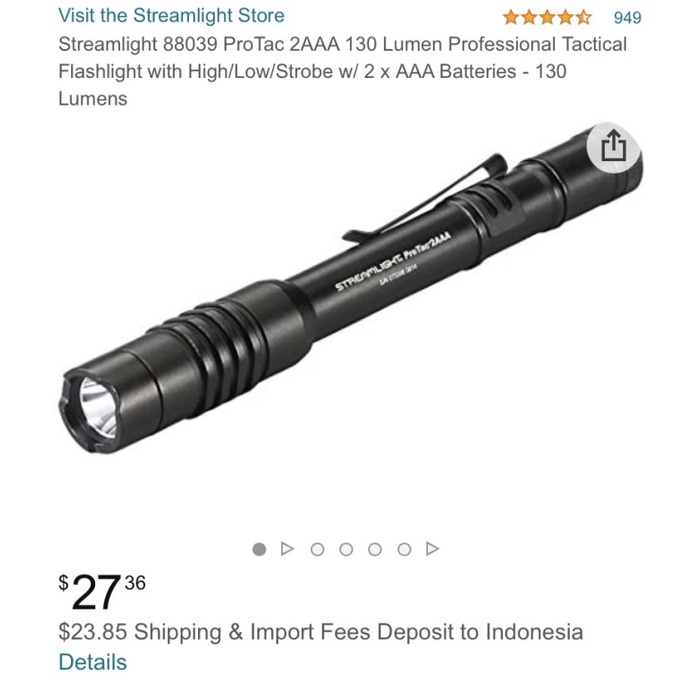 Promo Senter Led Super Terang Streamlight Protac