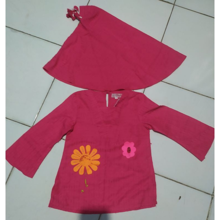 [PRELOVED/BEKAS] 3PCS ATASAN ANAK CEWEK, BAJU MUSLIM ANAK CEWEK, SET MUSLIM ANAK CEWEK, KAOS TIDUR C