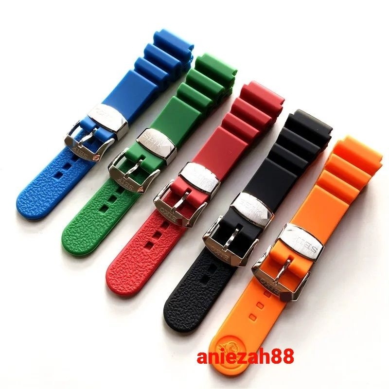 Strap Tali Karet Jam Seiko Rubber Strap Jam Seiko 22Mm