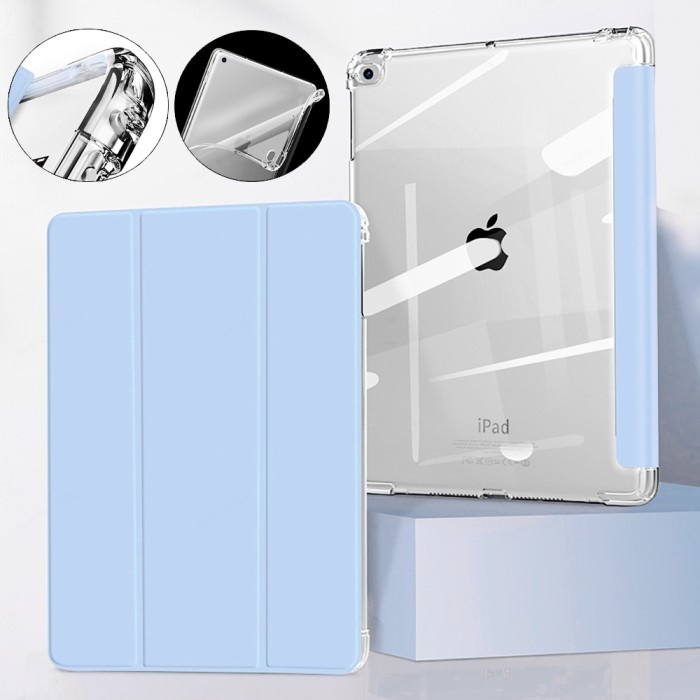 Promo Smart Case Ipad 6Th Generation 9.7" Casing Transparan With Slot Pen