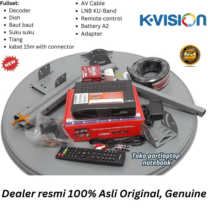 ANTENA DECODER RECEIVER DISH K-VISION PARABOLA MINI NEW ORIGINAL