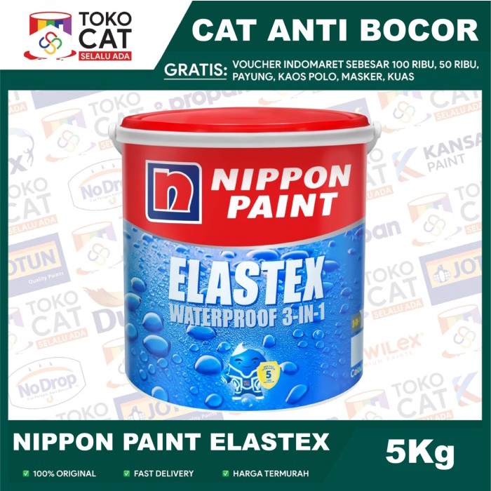 NIPPON ELASTEX ANTI BOCOR UKURAN 4 KG /GALON //CAT PELAPIS ANTI BOCOR //CAT GENTENG