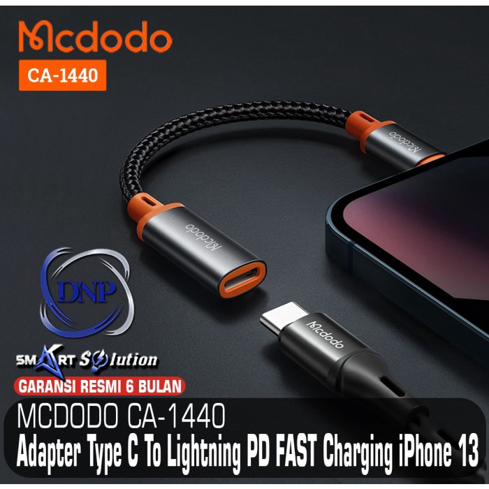 MCDODO CA-1440 SPLITTER CONVERTER OTG IPHONE LIGHTNING TO TYPE C