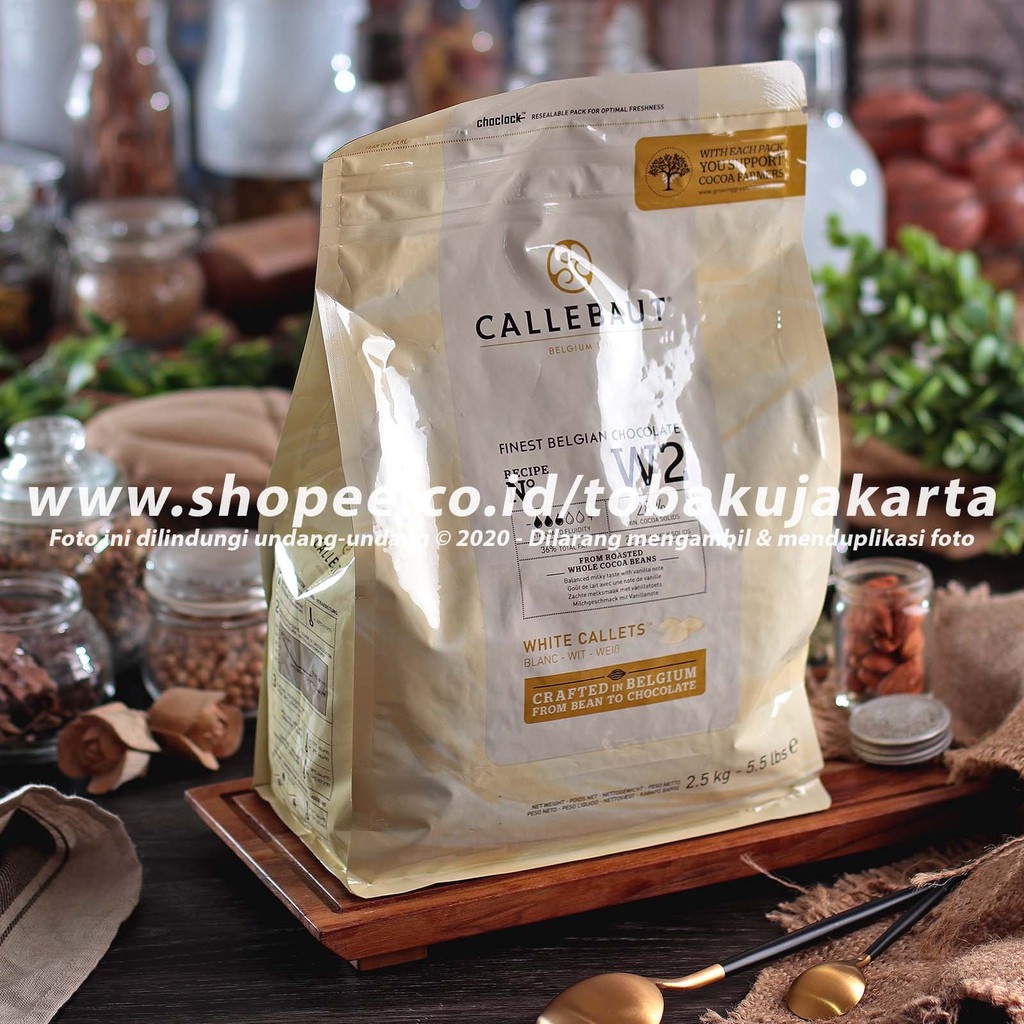 

Callebaut White 2,5Kg W2 28% Chocolate Couverture Cokelat Putih Coin