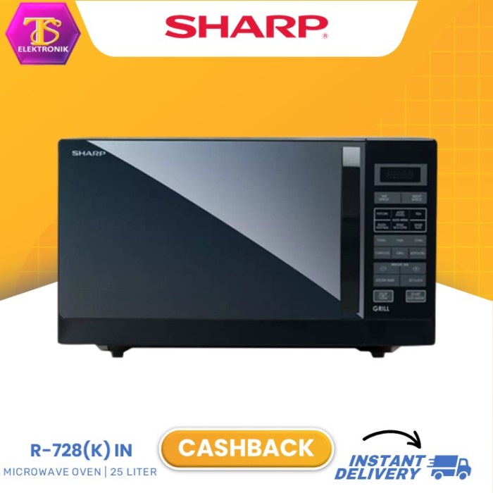 Promo Microwave Sharp R-728(K) In Oven 25 Liter Listrik Low Watt