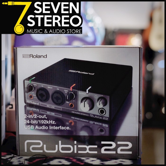 Roland RUBIX22 USB Audio Interface, 2 in/2 out Soundcard Recording