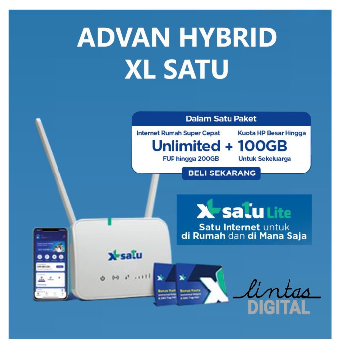 XL SATU HOME ADVAN HYBRID MODEM WIFI ROUTER BONUS KUOTA UNLIMITED