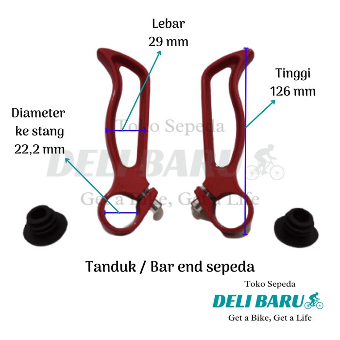 Tanduk Stang Bar End Pegangan Ujung Sepeda Anak Bmx Lipat Federal Mtb Best