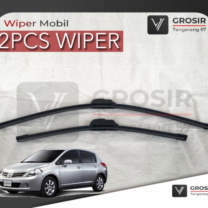 Wiper Nissan Latio Frameless / Wiper Mobil Nissan Latio 2 Pcs Best