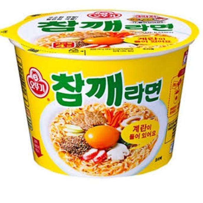 

Korean Ottogi Sesame Ramen Egg Noodle Cup Mie Instant Telor Korea AS85