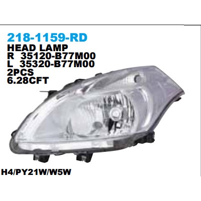 Head Lamp Lampu Depan Suzuki Ertiga 2012 Best