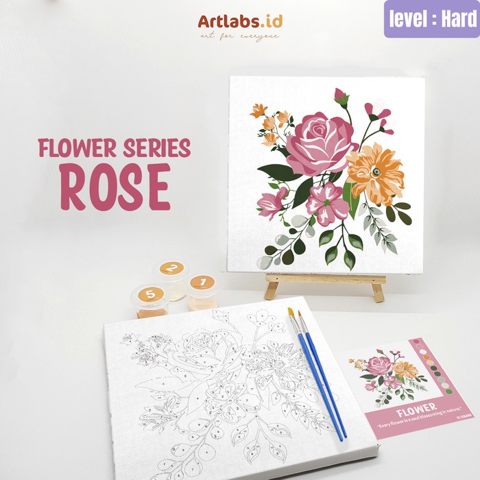 

Rose - Paint By Number 10 Color [Flower Series] Painting Kit