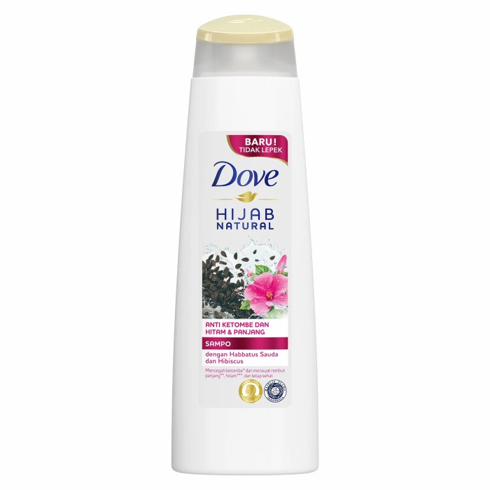 Terbaru Dove Hijab Natural Shampo Anti Ketombe & Hitam Panjang - 135Ml