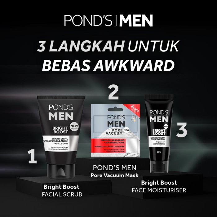 Terbaru Ponds Men Bright Boost Face Moisturizer 20Ml - Twin Pack