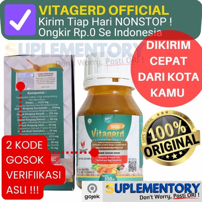 

Madu VITAGERD Original BPOM Obat Herbal Lambung Maag Asli Vita Geerd