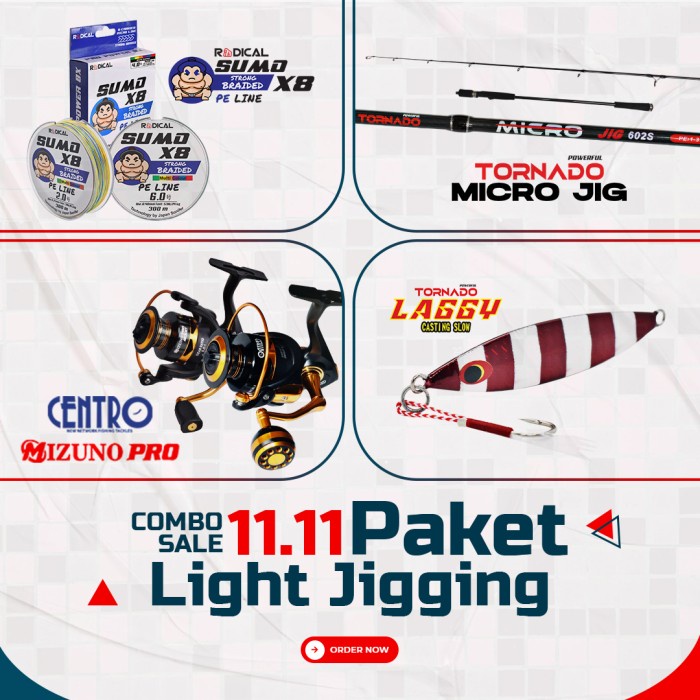 PAKET LIGHT JIGGING SIAP MANCING JIGGING TENGAH LAUT