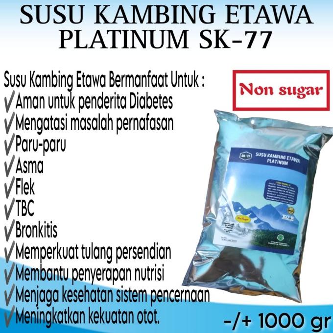 

SUSU KAMBING ETAWA PLATINUM SK77 NON SUGAR 1000gr / 1KG H32S