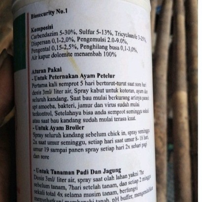 Disinfektan Cap Badak / Sulfur Carbendazim / Fungisida / Minum Ternak