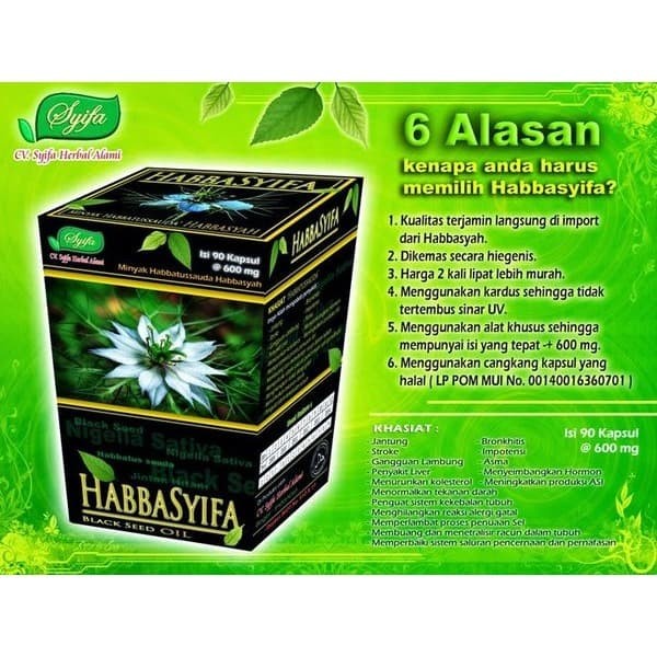Habbasyifa Jinten Hitam 200 Kapsul - Habbasyifa Jinten Hitam Oil