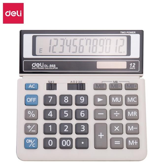 

TERLARIS DELI KALKULATOR MEJA 12 DIGIT DESKTOP CALCULATOR GARANSI 3 TAHUN W868