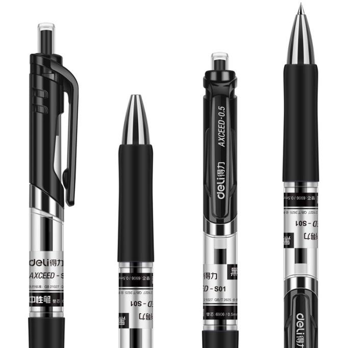 

TERLARIS DELI PULPEN GEL PEN GEL HITAM S01 0.5mm ALAT TULIS KANTOR SEKOLAH