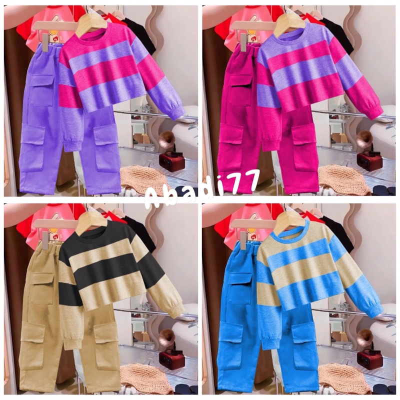 Baju Setelan Anak Perempuan 2023 Laki 3 4 Tahun 2 8 9 1 Pakaian 2In1 Lebaran Setcel Tanggung 2024 St