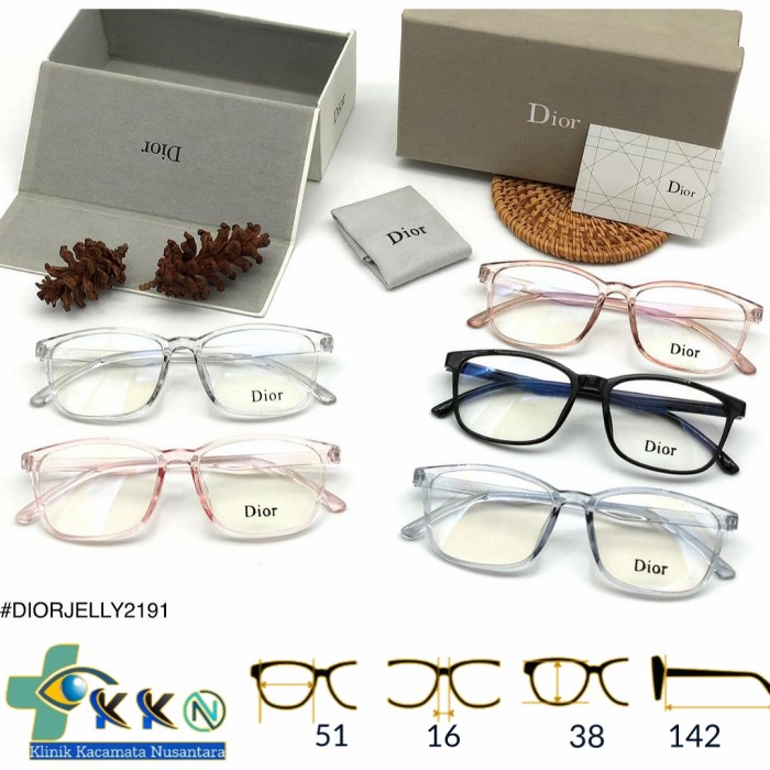 [Baru] Kacamata Kotak Korea Transparan Lentur Paket Lensa Blueray 1.67 Terbatas